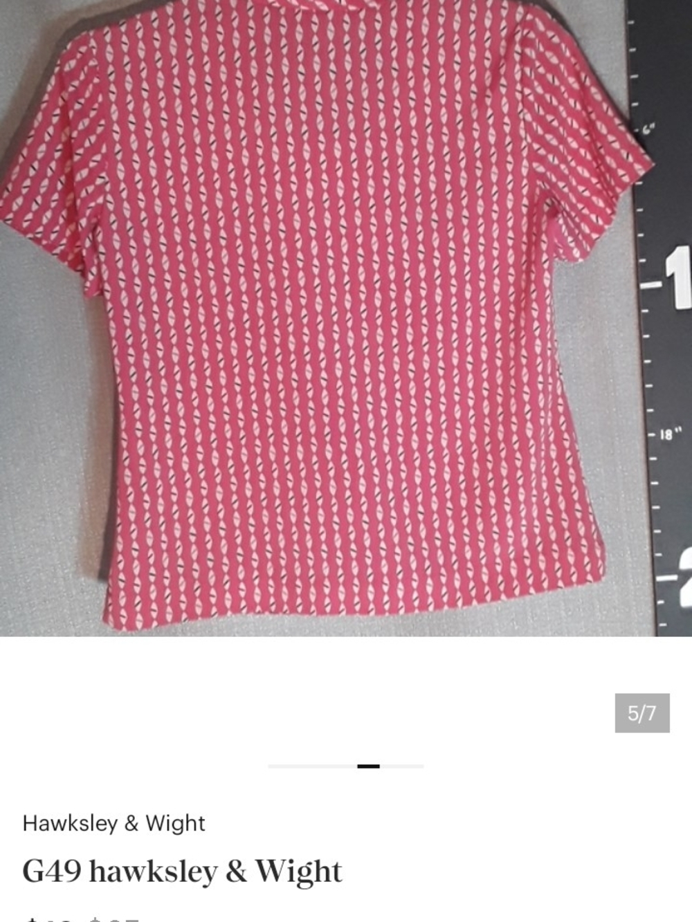 Pink Patterned Short-Sleeve Top - Picture 5 of 6